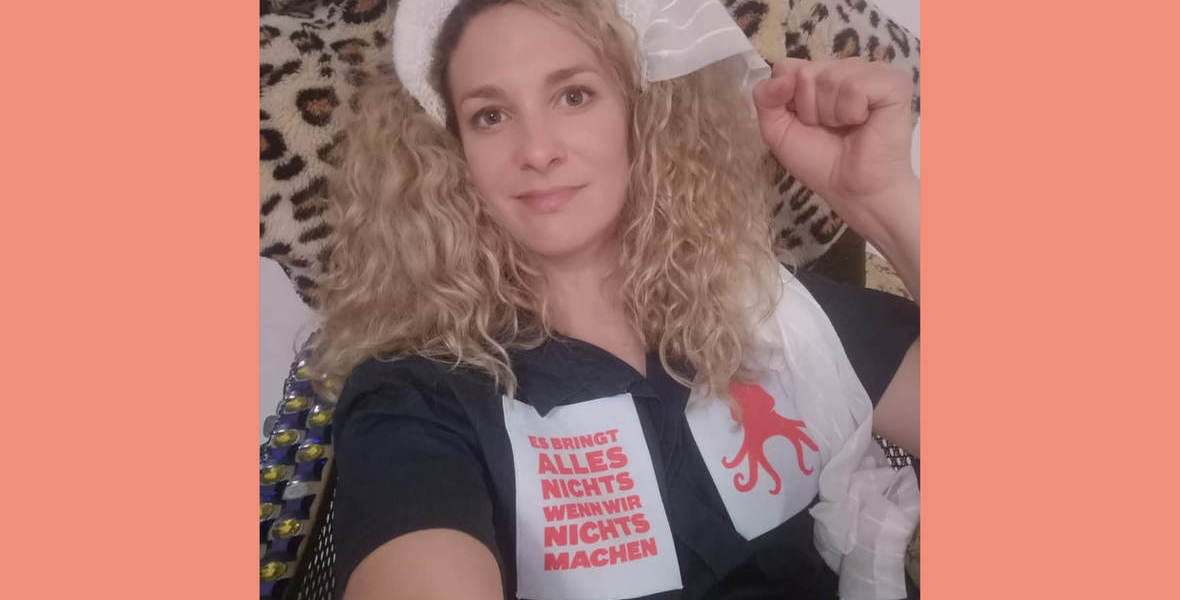 Kraken - Blaumann getragen von Lea Wegmann, Die Kraken-Auktion für #leavenoonebehind